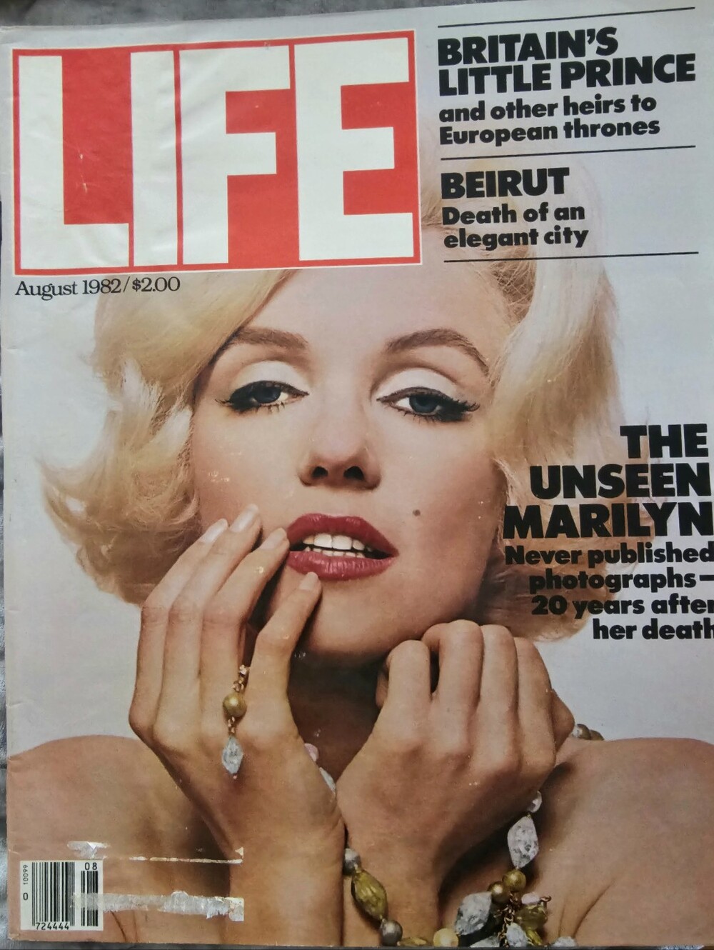 LIFE MAGAZINE "THE UNSEEN MARILYN" AUG.1982